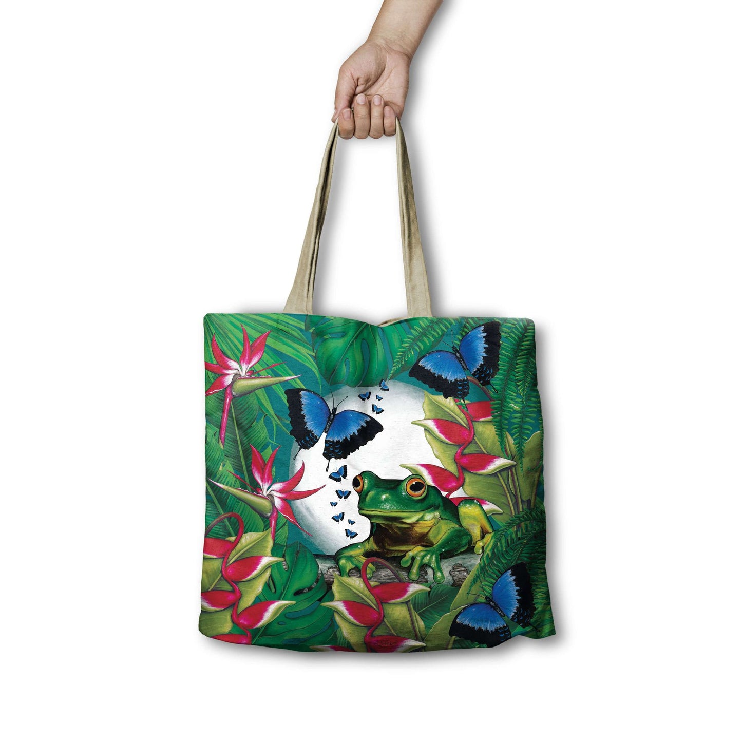 Lisa Pollock Reusable Shopping Bag - Green Frog