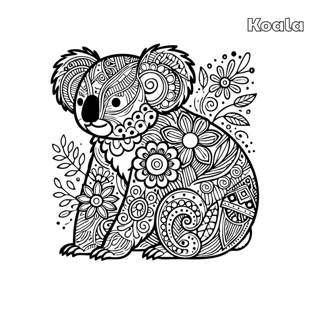 Outback Australian Animals Colouring Book